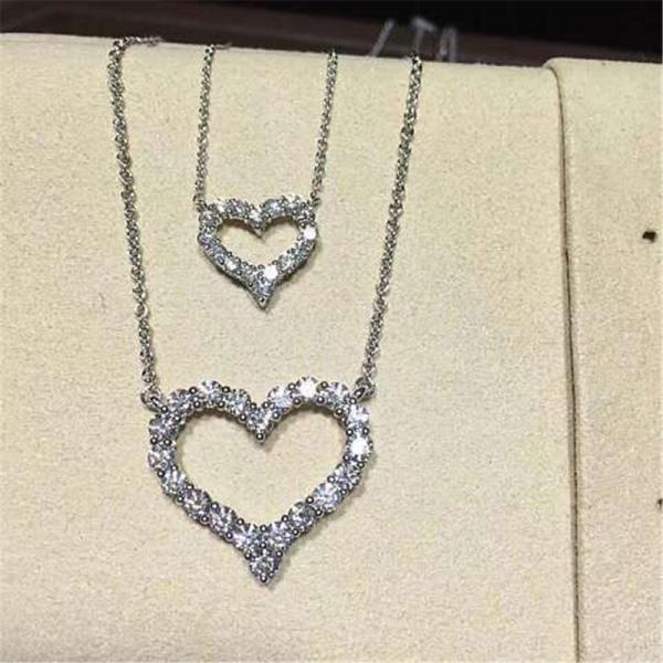 full diamonds love necklace 18kt gold with white gold or yellow gold or pink
