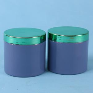Quality Electroplating Blue PET Body Milk Hair Conditioner Jar 400ml wholesale
