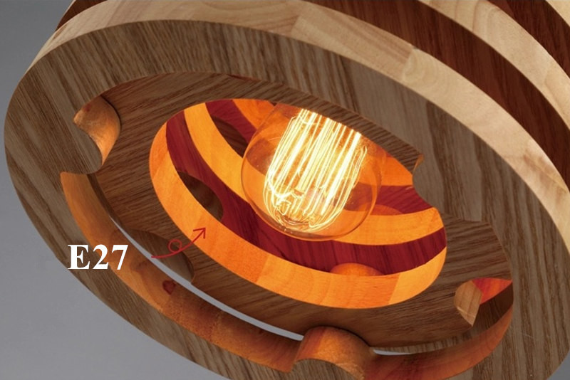 Creative wood Pendant Light Indoor Dining Room Foyer Home Adornment Pendant Light(WH-WP-44)