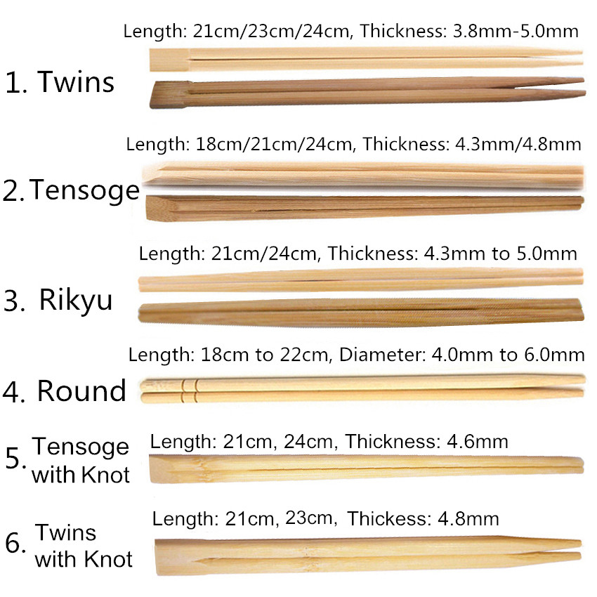 Traditional Japanese Chopsticks Bamboo Logo Disposable Bamboo Chopsticks Bamboo Sushi Chopsticks for Food