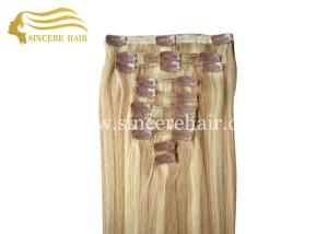 Quality Hot Sell 60 CM Straight Remy Human Hair Extensions Clips-In 10 Pieces 130 Gram for Sale wholesale