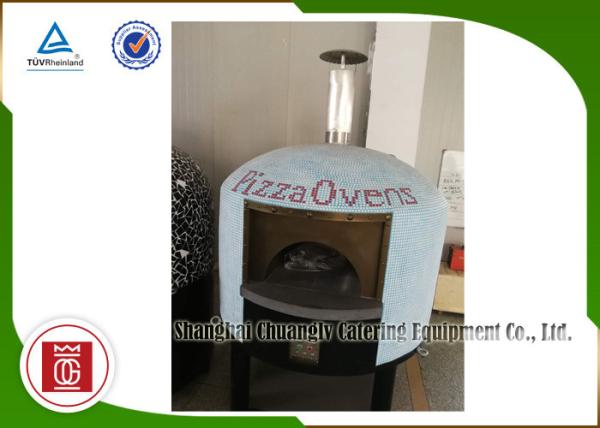 Restaurant Italy Stainless Steel Pizza Oven Gas Heating Napoli Style Lava Rock