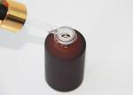 1 OZ Amber Glass Bottles With Dropper , Cylindrical Essential Oil Dropper