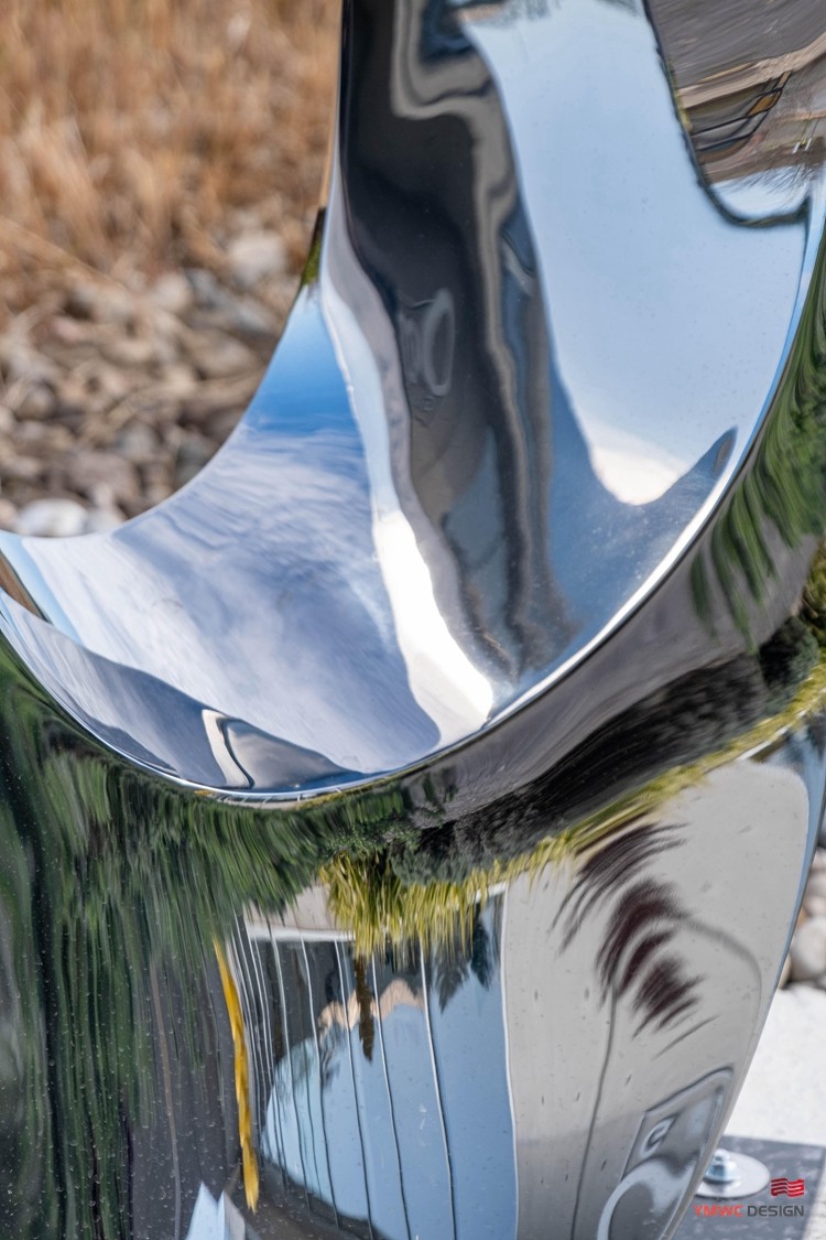 Large Mobius H6 Stainless Steel Sculpture Abstract Outdoor Art for Contemporary Decor