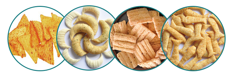 Commercial Food Machine Automatic Extruded Fried Snack Wheat Corn Chips Making Line