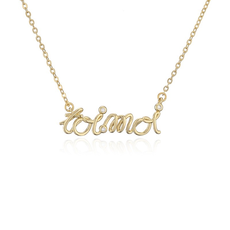Synthetic CZ Womens Fashion Pendant Necklaces OEM Classic Initial Necklace