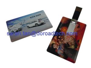 Quality Business Card USB Flash Drive Made by ABS, Colorful Printing wholesale