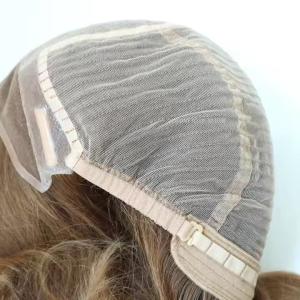 Quality Jewish Wigs Brown Injection Silk Top Kosher Lace Front Jewish Wigs New Glueless Silk Top Human Hair short European Hair Jewish Wig wholesale