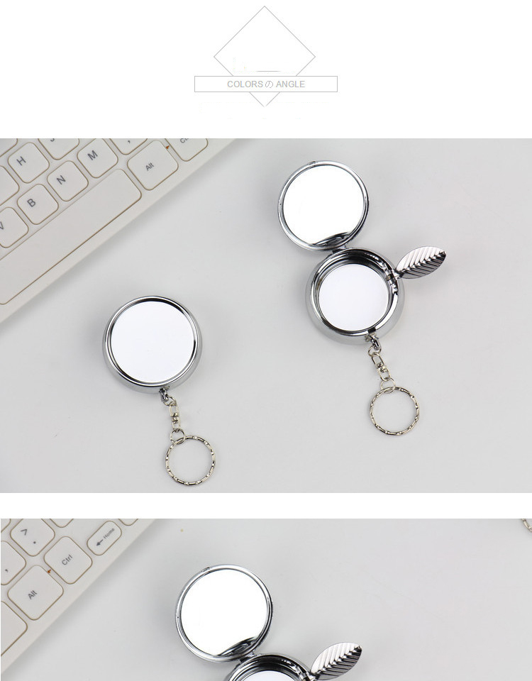 Portable Custom Round Ashtray Keychain Creative Stainless Steel
