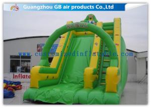 Quality Kubus Theme Green Inflatable Dry Slide Trampoline Slide For Commercial Party wholesale