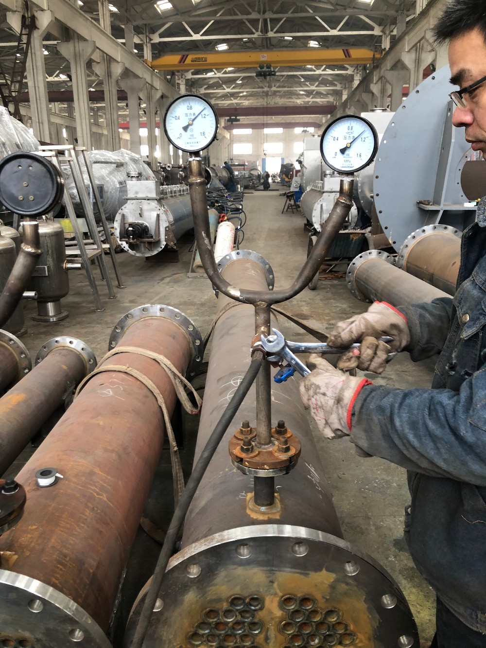 Large Area Industrial Heat Exchanger Air / Water Cooled Evaporative Condenser