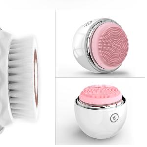 Quality Wireless Charging IPX6 250mAh Sonic Silicone Facial Cleansing Brush wholesale