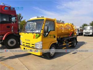 Quality ISUZU 100P Diesel Engine 3000L 3m3 Vacuum Suction Truck wholesale