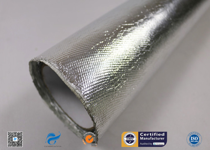 0.8mm Silver Aluminum Foil Laminated Fiberglass Fabric Heat Resistant