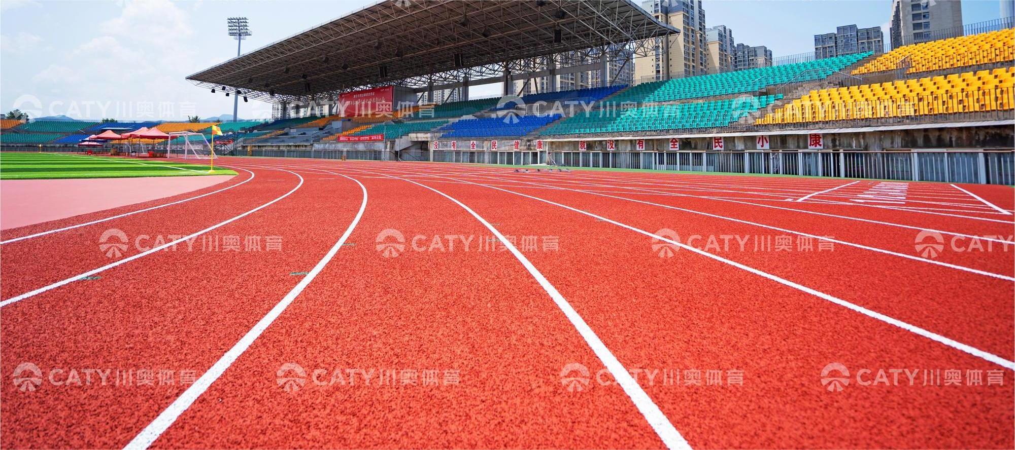 Esp Semi-Prefabricated Rubber Running Track for Sports Centers Complex Stadiums