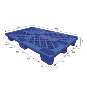 Quality ISPM 15 1270x750 Recycled Plastic Pallets Four Way Entry HDPE Pallet wholesale