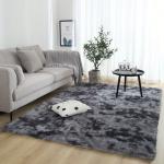 Factory Price Various Color Fluffy Bedroom Playroom Area Fur Rug Luxury Tie-dyed