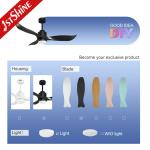 Lamp Body Material Metal 52inch Black 3 ABS Blades DC 35W Simple Decorative