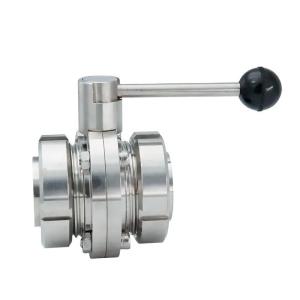 Quality Hydraulic Sanitary Butterfly Valve 304 316L Stainless Steel One Side Weld Thread High Temperature Media ISO9001 Certified wholesale