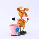 Handcrafted Metal Dogs Garden Ornaments With ODM/OEM Service