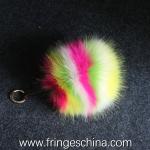 Fashionable Multicolored Faux Fur Balls Fake Fur Pom Pom Balls For Key Chain