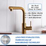 316 Marine grade stainless steel faucet 304 brass color kitchen pull out tap