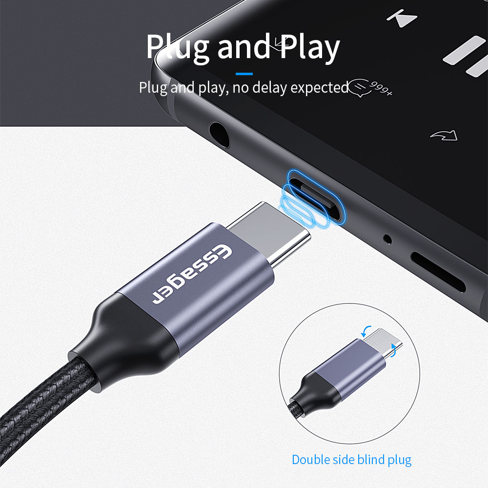E01 USB Type-C To 3.5MM Female Earphone Digital Audio Jack Adapter for Type-C Devices