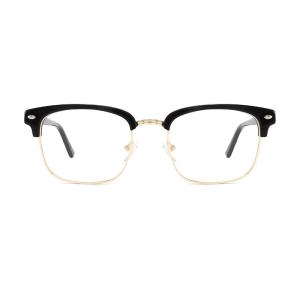 Quality Square Men'S Acetate Metal Glasses Designer Non Prescription Clear Lens wholesale
