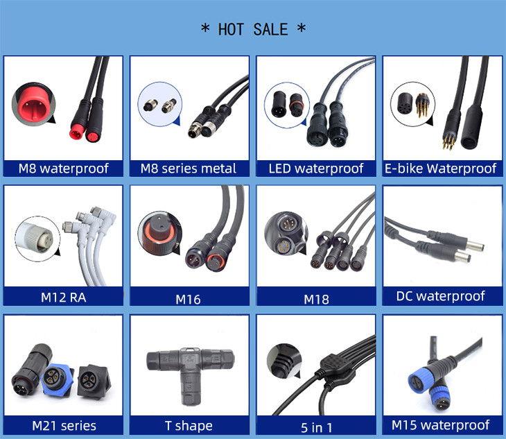 M13 Waterproof Customized Cable Assembly Self Lock Style With Strain Relief