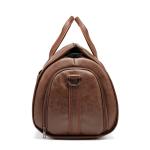 Wholesale outdoor PU leather luggage travel bag business suit bag men Duffel