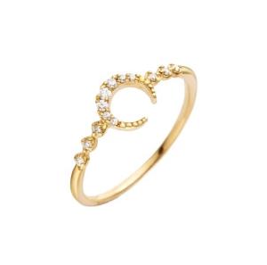 Quality Men's Fine Sterling Silver 925 Custom Moon Ring with 14k 18k 24K Gold from Brazil 2022 wholesale