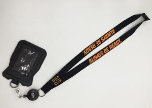 Quality OEM Black Breakaway Lanyard , Polyester Lanyards With Badge Holder wholesale