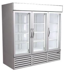Quality 3 Door Glass Door Freezer , Commercial Upright Freezer Glass Door wholesale