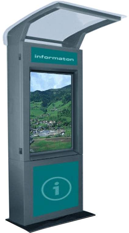 W3 stainless steel waterproof outdoor touchscreen information kiosk with infrared waterproof multi-touch touchscreen