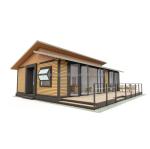EU Modern 3 Bedroom Flat Pack Container Houses Wooden External Wall and