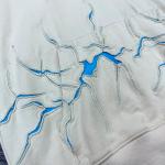 Custom Embroidery Cartoon Anime Logo Distress Pullover Streetwear Pique Lining