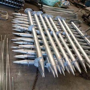 Quality Light Energy Foundation Helix Ground Screw With Steel Shaft And Helical Flights wholesale