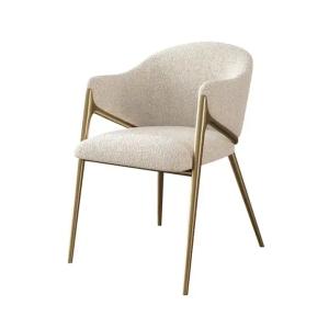 Quality Fabric Upholstered Dining Chairs With Metal Legs Luxury Design For Home wholesale