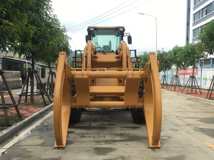 12 Ton Grapple Large Front End Loader With Air Conditioner 199kw Rated Engine Power