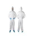 Fluid Resistant Disposable Coverall Suit With Elastic Hood / Cuff / Waist /