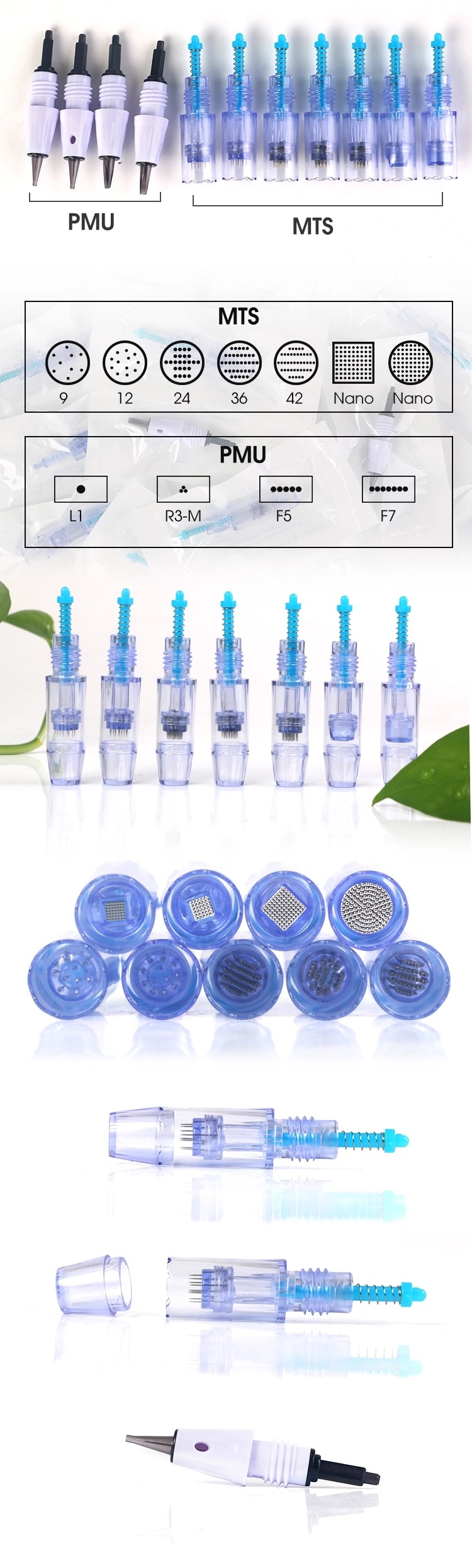 Dr.pen A3 V3 V6 V8 V9 MTS machine Dr. pen needles cartridges 1/3/5/7/9/12/36/42/ nano Needles
