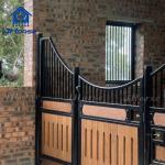 Customized 12 Foot Horse Stall Fronts Steel And Bamboo Material Stable Design
