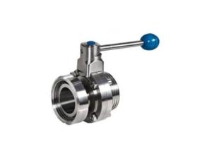 Quality Threaded Butterfly Stainless Steel Sanitary Valves SMS Sanitary Multiposition Handle wholesale