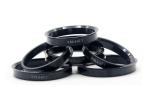Black Wheel Spigot Plastic Hub Rings 10 Mm Thick For BMW / AUDI / BENZ