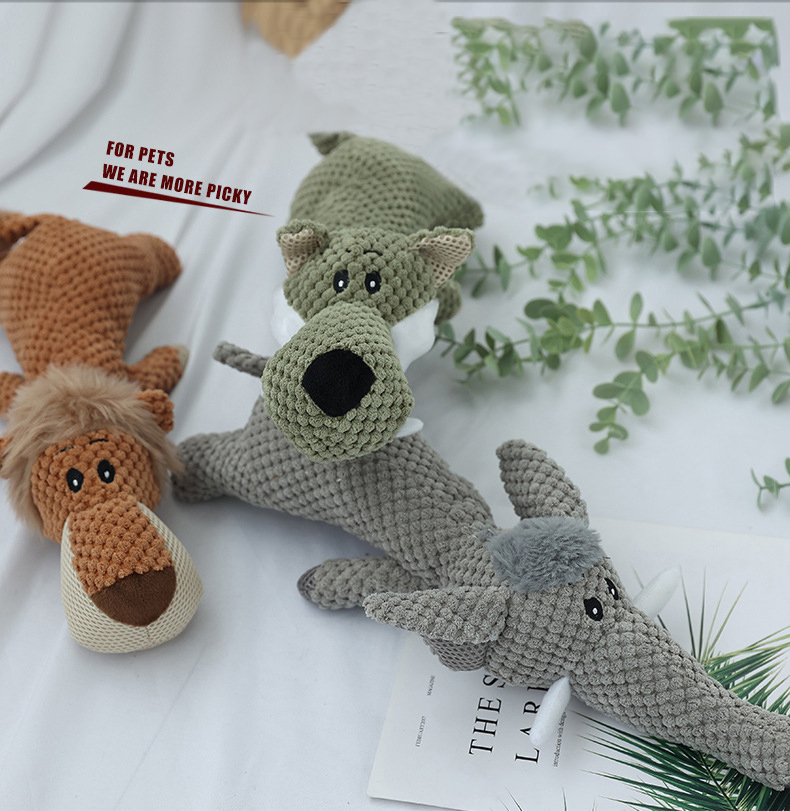 Soft Interactive Set Pet Dog Bites Toy Squeaky Chew Dog Toys For Pets Dog Companion Molar Toys Type Interactive Toys