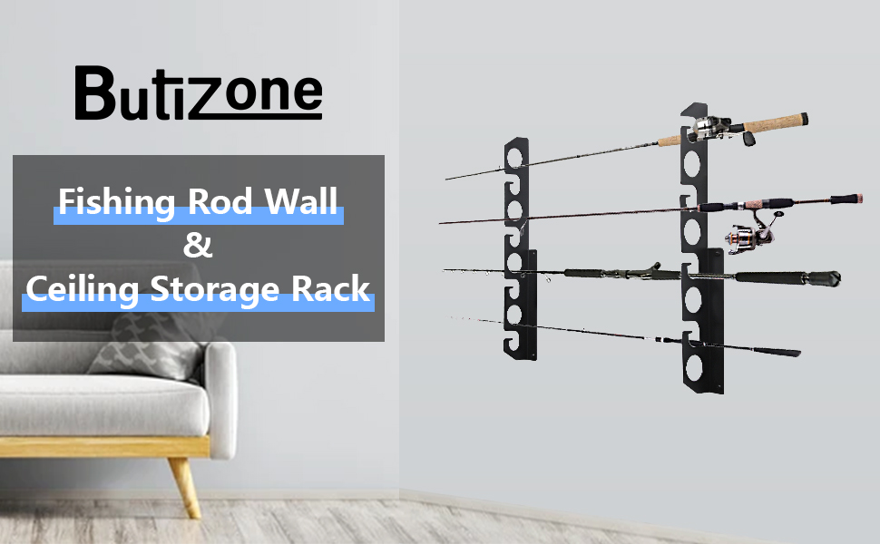 Organize Your Fishing Accessories with this Non-folding Wall Ceiling Storage Rack