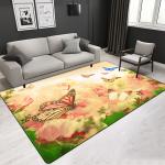 Nature Landscape 3D Printed Flower Polyester Fiber Living Room Carpet Hotel Area