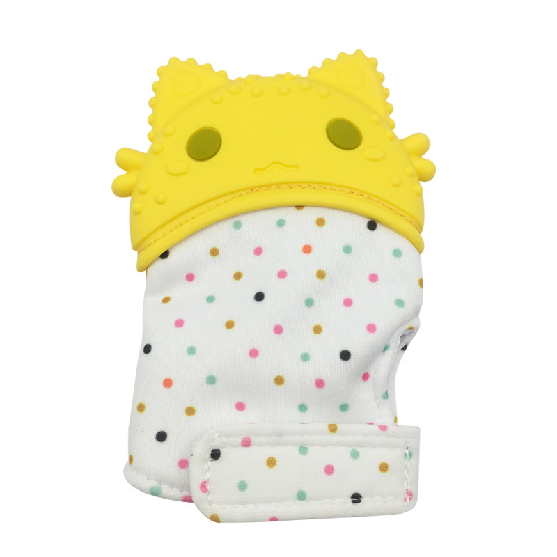 Great Best Adjustable Self-Soothing Gum Toy Teething Chewing Protecting Glove Silicone Baby Hand Teether Mitten for Pain