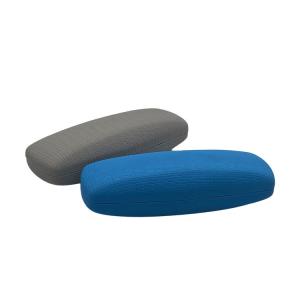 Quality Cute Blue Leather Wrapped 16.2cm Hard Clamshell Sunglasses Case wholesale