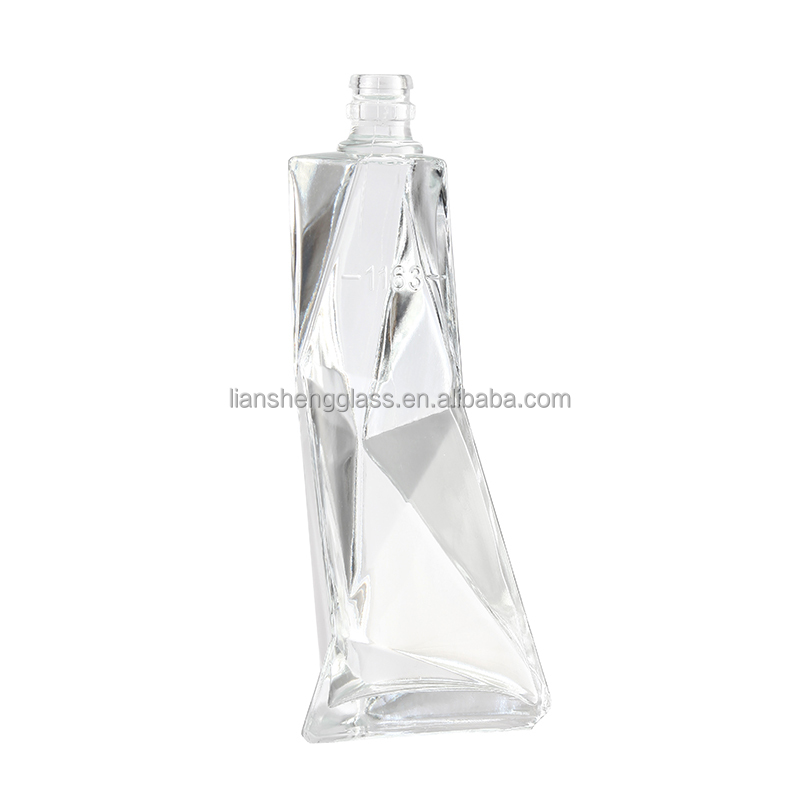 Glass Bottle for Gin Vodka Whisky Tequila Liquor with Stopper Customized Bottle Color